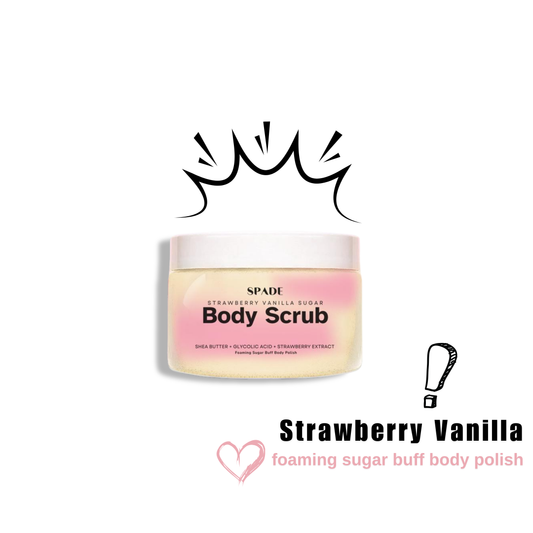 STRAWBERRY VANILLA (Foaming Sugar Body Scrub)